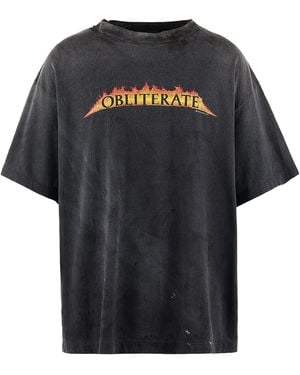 SAINT Mxxxxxx Obliterate T-Shirt Sm Hr8 0000 013" - Black