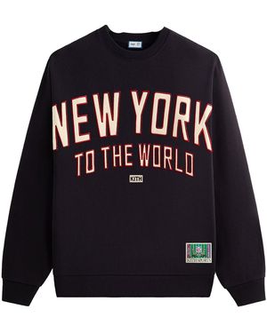 Kith New York Giants Victory Vintage Nelson Crewneck "Ink" Khm033960 432" - Black