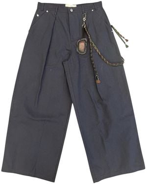 Song For The Mute Super Baggy Trousers "Cotton Moleskin - Black