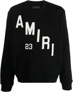 Amiri Hockey Logo Jumper Aw23Mjg023 001" - Black