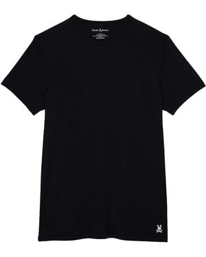 Psycho Bunny Crew Neck Underwear T-Shirt (2 Pack B6U904Arcs 001" - Black