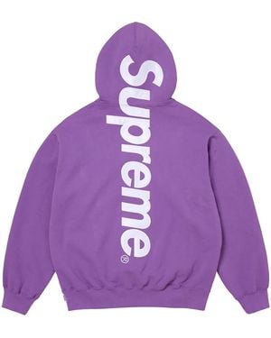 Supreme Satin Appliqué Hooded Sweatshirt "Fw25 - Purple