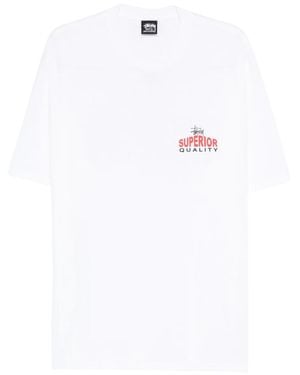 Stussy Superior Quality T-Shirt 1905106 Whit" - Black