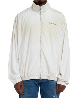 Acne Studios Logo Zipper Jacket Dusty B90863Dc6" - Black