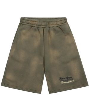 THIRTEENTH STUDIO Faded Shorts 10047137" - Green