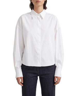 Brunello Cucinelli Oversized Cotton Shirt Brun1468" - Black
