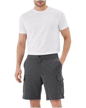 Brunello Cucinelli Cotton Cargo Shorts "Dark" Brun2286" - Black