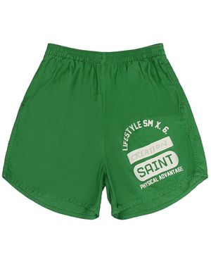 Saint Michael Creation Easy Shorts Creation Easy Shorts" - Green