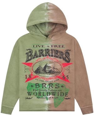 Barriers On The Front Line Hoodie Bar62" - Green
