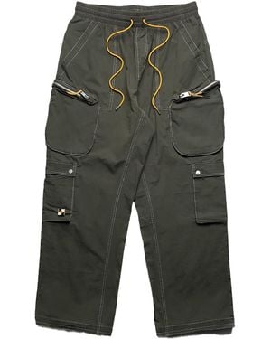 DIET STARTS MONDAY Contrast Cargo Trousers Dsm Fa25 008" - Black