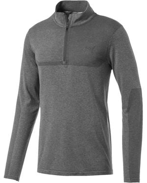 PUMA Evoknit 1/4 Zip Jacket "Medium Heather" 578794 01" - Black