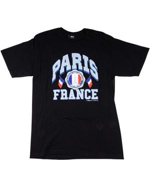 Stussy Paris France T-Shirt Stus311" - Black