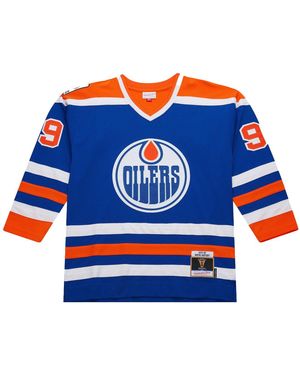 Mitchell & Ness Nhl Dark Jersey Oilers 1979 Wayne Gretzky "Royal" Jy8745 Edoroya" - Blue