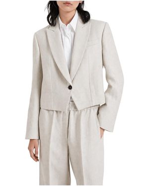 Brunello Cucinelli Linen Blazer "Panama/ Brun1571" - Black