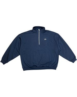Alo Yoga Accolade 1/4 Zip Pullover Sweatshirt 33" - Blue