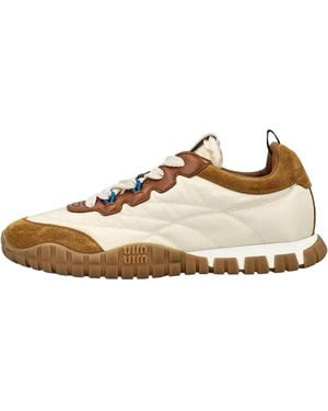 Miu Miu Tyre Technical Trainers "Ivory" 5E417E Lyw F05Ks" - Black