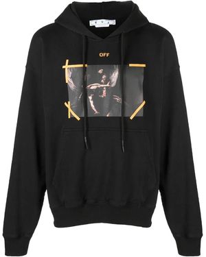 Off-White c/o Virgil Abloh Arrow Caravaggio Mercy Skate Hoodie Ombb085C99Fle0091001" - Black