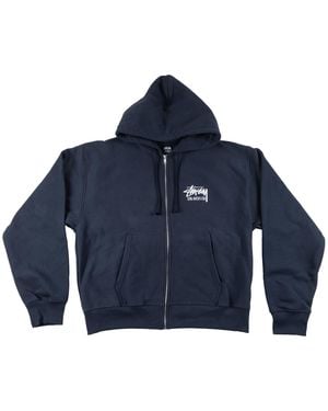 Stussy Los Angeles Chapter Hooded Zip Stus395" - Blue
