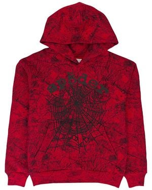 Sp5der Og Tree Camo Hoodie 97" - Red