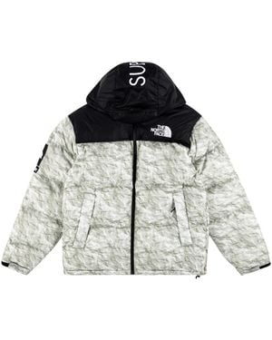 Supreme Tnf Paper Print Nuptse Jacket "Fw19" Su8481" - Black