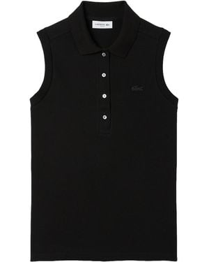 Lacoste Slim Fit L.12.D Sleeveless Stretch Polo Pf5445 51 031" - Black