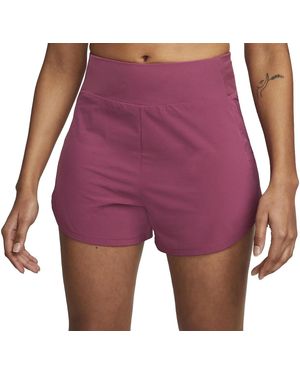 Nike Bliss Dri-Fit Hr 3" Shorts "Rosewood" Dx6018 653" - Purple