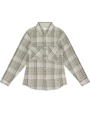 Aimé Leon Dore Plaid Cotton Button-Down Shirt Ald Mtps 0118" - Black