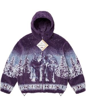 Supreme B.B. Simon Reversible Hooded Fleece Jacket "Fw25 - Blue