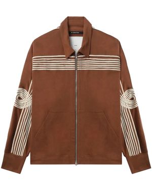 Song For The Mute 'Applique' Track Jacket 251 Mjk117A Softbrn" - Brown