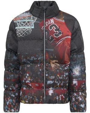 Nike Air X A Ma Maniere All Over Print Puffer Jacquard Down Fill Jacket Dr1418 045" - Black