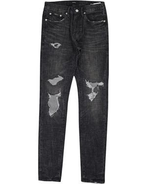 Purple Brand P001 Low Rise Skinny Jeans Wash Distress" P001 Fgd1222" - Black