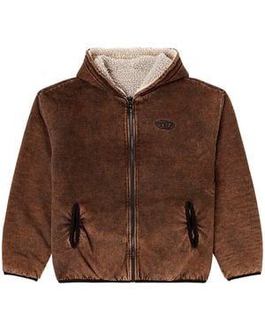 DIESEL Reversible Hooded Zip Up Jacket A199610Bmcb9Xxa" - Brown