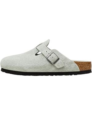 Birkenstock Boston Soft Footbed Suede Leather "Pure Sage" 1031657" - Black