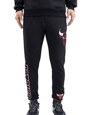 Pro Standard Nba Chicago Bulls Logo Blended Blk Jogger Trousers Bcb451538 Blk" - Black