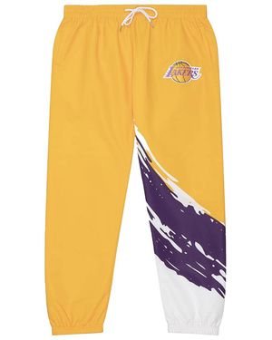Mitchell & Ness Paintbrush Warm Up Trousers "Nba La Lakers" Pwup3415 Lalyypppmtwh" - Black