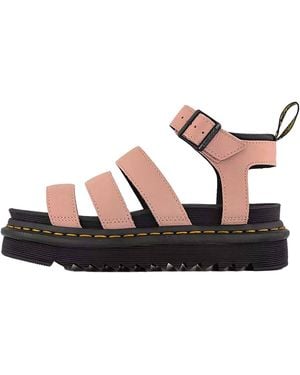 Dr. Martens Blaire Pisa Leather Strap Sandals 30706329" - Black