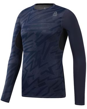 Reebok Crossfit Long Sleeve Compression T-Shirt "Heritage" Dy8454" - Blue