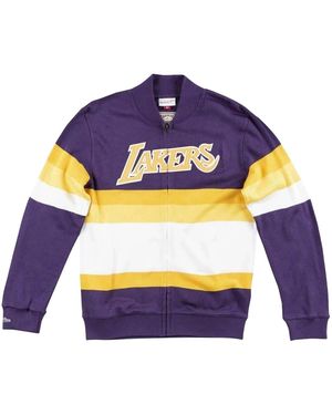 Mitchell & Ness Nba Front Stripe Full Zip Jumper "Los Angeles Lakers - Black