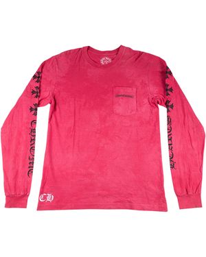 Chrome Hearts Tie-Dye Ch Plus Logo Long Sleeve Chrm0845" - Pink