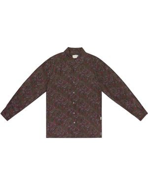 Aimé Leon Dore Paisley Print Button-Down Shirt "Multi" Ald Mtps 0062" - Black