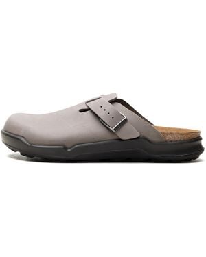 Birkenstock Boston Crosstown Oiled Leather "Iron" 1030392" - Black