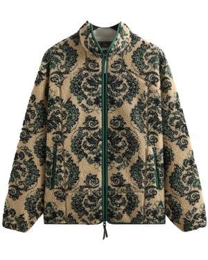 Kith Damask Floral Sherpa Harper Jacket "Eternal" Khm010821 246" - Green