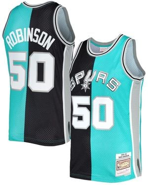 Mitchell & Ness Split Swingman Jersey "Nba San Antonio Spurs 1998 David Robinson" Smjy4845 Sas98Drbbktl" - Black