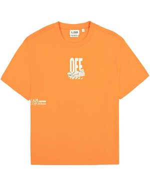 LAB C.O. OFF WHITE Off Active Duct Tape Ss T-Shirt Labf26T083-Org" - Orange