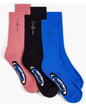 Travis Scott Basic 3-pack Socks "cactus Jack" - Black