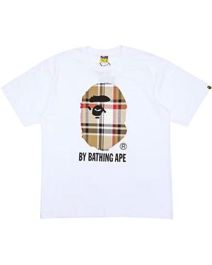 A Bathing Ape Check By Bathing T-Shirt 1J80 110 052" - Black