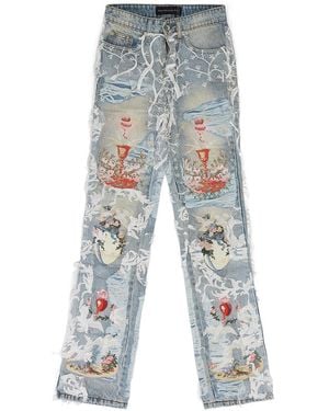 Who Decides War Chalice Straight-Fit Jeans 1120570008Ss24" - Black