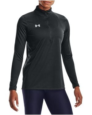 Under Armour Tech Half-Zip Long-Sleeve T-Shirt 1376862 008" - Black