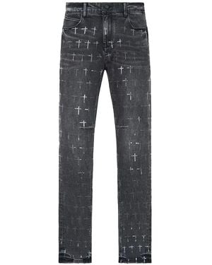 RTA Bryant Denim Jeans "Noir Coated" Mdgdd1151 J1205Nrctg" - Black