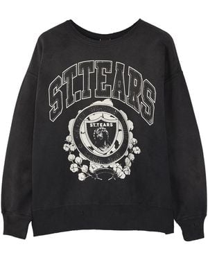SAINT Mxxxxxx St. Tears Crewneck Sweatshirt Sm Ys3 0000 C02" - Black